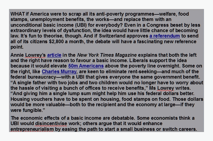 BASIC INCOME - Crikey VIRTUAL CLASSROOM task for Mickey McNeill  2014