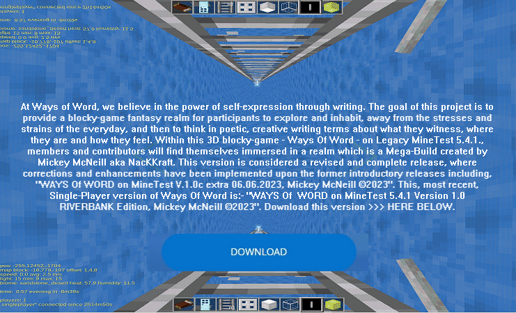DOWNLOAD - WaysOfWord - NacKKraft / Mickey McNeill �23 - Ways Of Word - a cooperative, free-will, writing project, conceived & strung together by NacKKraft / Mickey McNeill on MineTest, Vienna.