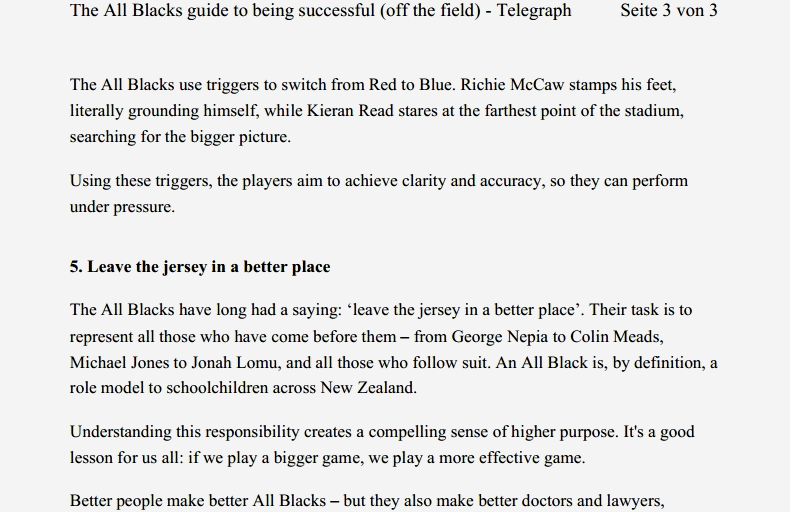 The All Blacks guide to being successful (off the field) - Crikey VIRTUAL CLASSROOM task for Mickey McNeill  2014