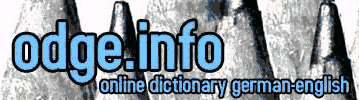 ODGE.info - English-German Online-Dictionary.